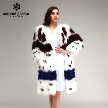 2016-2017 modes hit krāsu, ilgi fox kažokādas kažoku, lapsa, baltu tautas stilā kažoki sievietēm, kas star stils fox kažokādas ziemas mētelis