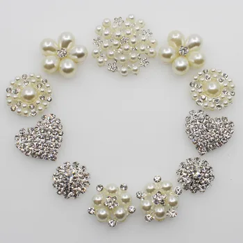 2018 Modes 11pc sudraba kombinācija sakausējuma pērle rhinestone pogas kristālu broša ielūgums kāzām, Līgavas pušķi rotā