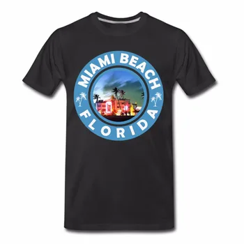 2019 Modes Svešinieks T-Krekls Vīriešiem ar Īsām Piedurknēm Modes Tee Kreklu Miami Beach, Florida Vīriešu T-Krekls Hoodies