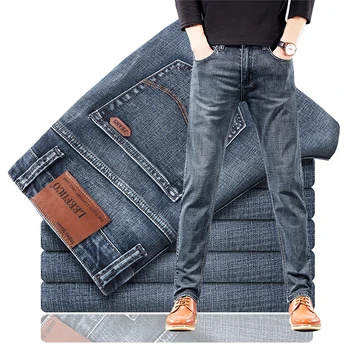 2020. gadā-Pavasarī un Rudenī Jaunu Vīriešu džinsi Modes augstas kvalitātes slim fit plus lieluma retro džinsa bikses Zīmolu vīriešu apģērbi