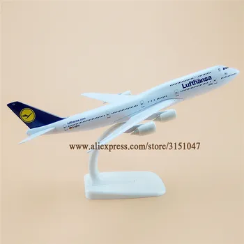 20cm Modeļa Lidmašīnas Gaisa Lufthansa B747 Boeing 747-8 Airways Aviokompānijas Metālu Sakausējumu Plaknes Modeli Lējumiem Gaisa kuģa