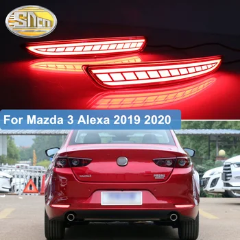 2gab Aizmugurējo Buferi un Lukturi priekš Mazda 3 Alexa 2019 2020 pakaļējais Miglas Lukturis Bremžu Signāllukturis Dinamisku Pagrieziena Signālu Gaismas Atstarotājs Gaismas