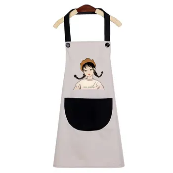 2gab Japāņu Priekšauts Ūdensizturīgs Eļļas Izturīgs Sadzīves Virtuve, ēdienu Gatavošanas Priekšauts Sieviete Modes Darba Priekšautiņi Apģērba Pielāgojama Logo