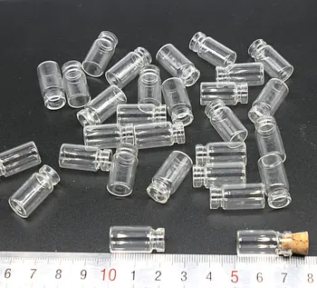 30 Mazās Stikla Pudeles - 22mmx11mm Garš - Cute Maz, Stikla Burkas - Tiny Izmērs Maza Pudeles ietver korķi