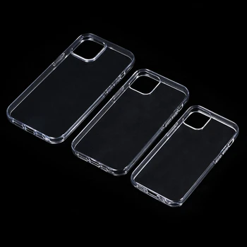 300pcs 1.2 mm Soft TPU GEL Clear Case For iphone 12 pro Max Pārredzamu Mīksta Silikona Vāciņu, Lai iphone12 12pro 12mini