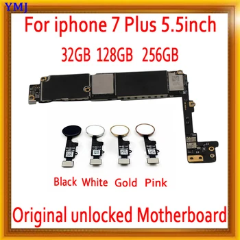 32GB 128GB 256 GB iphone 7 Plus Māte valdes atbloķēt,Oriģināls iphone 7Plus Mātesplati ar Touch ID / Bez Touch ID