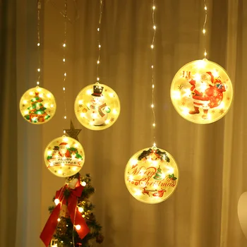 3D Kulons Ziemassvētku Apdare, LED Gaismas rotājums Ziemassvētku Koka Logu, Durvju Aizkars Gaismas Guļamistaba Svētku Dekori Lampas