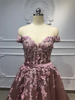 3D Ziedus Pie Pleca Vakara Kleitas Ilgi oficiālā Puse Kleita Mīļotā Balles Kleitas 2020. gadam suknie wieczorowe vestidos de noite