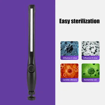 40LED UV Dezinfekcijas Lampa Zizli Ultravioleto Sterilizer Uzlādējams UV Germicidal Lampas Rokas Sterilizer Gaismas Stick
