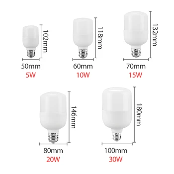 4gab/daudz E27 LED Spuldze 5W 10 W 15W, 20W 30W lampada LED Lampas Bomlillas LED Ampoule Blub 220V Iekštelpu Mājas dzīvojamā istaba Lukturi