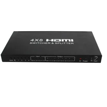 4X8 HDMI Komutatoru HDMI Sadalītājs 4 8 no sadalītāja Maiņa 4KX2K HDMI V1.4 izmantojot IS kontroles