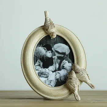 6 Collu Sveķu Foto Rāmis Radošo Retro Amerikāņu Valsts 3D Putnu Attēlu Sertifikātu Kāzu Galda Dekorēšana Dekoratīvi Rāmji