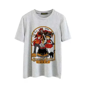 80.gados Tumblr Krekls Ulzzang Streetwear korejas Kpop Topi Modes Sieviešu T-krekls 90s Vintage Lāstiem Un Burvestībām Iespiests T Sievietēm
