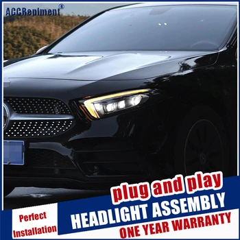 A-Klases W177 lukturi car styling, Lai A180 A200 lukturi 2019 2020 Visi LED galvas gaismas diožu Objektīvs Projektoru LED dienas gaitas lukturi