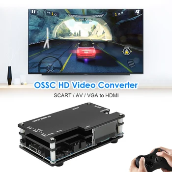 ALLOYSEED OSSC HDMI Pārveidotāju Komplekts Retro Spēļu Konsoles PS1 2 Xbox Sega Atari Nintendo,MUMS Plug Pievienotu ES Adapteri