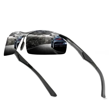 Alumīnija magnija sakausējuma vīriešu polarizētās saulesbrilles, braucot spogulis brilles vīriešu brilles briļļu modes braukšanas saulesbrilles M223