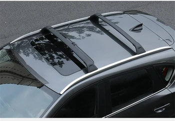 Alumīnija Sakausējuma Jumta Bagāžnieks Priekš Mazda CX-5 CX5 2016-2021 Sliedēm Bārs Bagāžas Pārvadātājs Bāri top spraišļiem zobstieni Kastes