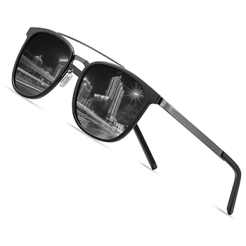 AOFLY Zīmola Dizaina Polarizētās Saulesbrilles, Vīriešu Modes Laukumā Anti-glare Sieviešu, Saules Brilles Sakausējuma Rāmis Ēnas Vīriešu UV400