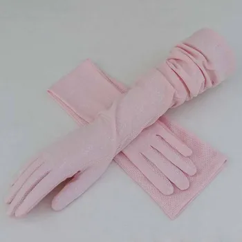 Ar garām Piedurknēm, Cimdi Sievietēm UV Aizsardzība Roku Sexy Dāmas Elastīgs Kokvilnas Anti Slip Pilnu Pirkstu Braukšanas Vasarā Sauļošanās Cimdi