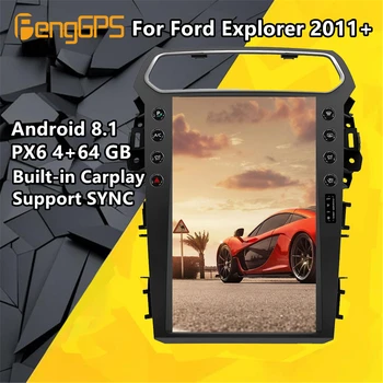 Auto Multimedia Player Ford Explorer 2011. G+ Android tesla stila Ekrāns Audio radio uzlabot Stereo px6 autoradio GPS Galvas vienības