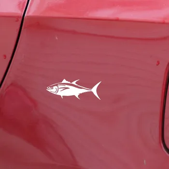 Auto Uzlīmes Skaisto Zilo Tunzivju PVC Automašīnu Dekorēšana Piederumi Uzlīmes Ūdensizturīgs Pārsegs Nulles Melns/balts, 15cm*6cm