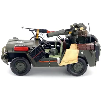 Automobiļu otrā pasaules KARA ASV militārās transportlīdzekļa modelis Willis darīt ar veco, antīko Ģimenes dzīves telpu dekorēšana modelis rokdarbu dekorēšanai