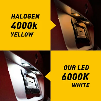 AUXITO 2x Canbus LED Skaits, numura zīme Apgaismojumu, Lai BMW E90 E90N E91 E92 E93 E46 E39 E60 E61, E88 E70 M5 Auto Apgaismojums 6000K Balts