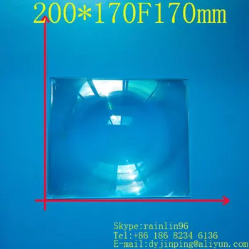 Bezmaksas piegāde PMMA frešneļa objektīva izmērs 200*170mm fokusa garums 170mm, augstas jaudas kondensators Kondensatora aizdedzes