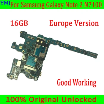 Bezmaksas Piegāde uz Samsung Galaxy Note 2 N7100 Mātesplati,16GB, lai Note 2 N7100 Mainboard ar Pilnu Žetoni, Oriģināls atbloķēt