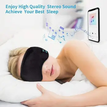 Bezvadu Bluetooth Miega Austiņas Ar Acīm Portatīvo Ceļojumu Mūzikas Austiņu Kopā Ar Acu Maska Ērti Pārvadāt