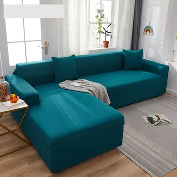 Bieza Plīša dīvāna segumu viesistabā dīvāns dvieļu neslīdīgu dīvāna pārsegs strech dīvāns Slipcover L Formas Dīvāns vajag 2 gab.