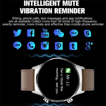 Biznesa Smartwatches Vīriešu Fitnesa Tracker asinsspiediena rokas Pulkstenis par Andriod IOS GPS Atbalstu Pedometrs Smart Watch Pulkstenis