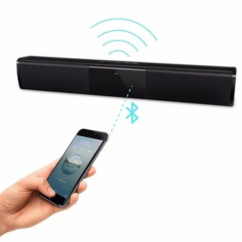 Bluetooth Skaļruni Skaņas Bārs Bezvadu 3D stereo surround sound, Music TV, Datora Bluetooth Skaļruņi Atbalsta 3,5 mm TF USB(Melns)