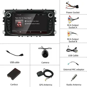 Bosion Android 10.0 auto DVD Ford/Focus/ - S-Max/Mondeo 9/GalaxyC-Max Automašīnas Radio Multimediju Video Atskaņotājs Navigācija GPS 2din