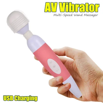 Burvju Nūjiņu AV Vibrators uz Klitora Pieaugušo Seksa Rotaļlietas Sievietēm Phalos Stimulators dažādu Ātrumu Prostatas Massager Seksa Produkti USB