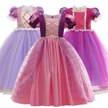 Bērniem Kleita Meitenēm Princese Rapunzel Kleitas Puse Bērnu Bērnu Tangled Bumbu Kleita Halovīni Puse Cosplay Kostīmi Meitene Apģērbs