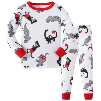 Bērniem Zēni Laivu Pidžamu Toddler Sleepwear Apģērbu Komplekti Zīdaiņiem, Bērnu Drēbes, Bērnu Jaunais Gads Pijamas Boy Ziemassvētku Pidžamas