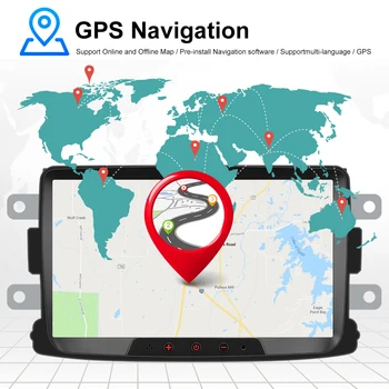 Camecho 2Din Android Auto Radio Multimediju Video Atskaņotājs, GPS Navigācija, Auto Autotadio 2din Par Renault Dacia Duster Sandero Logan