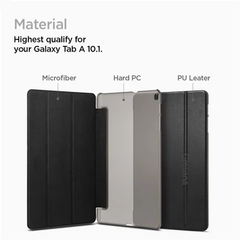 Case for Samsung Galaxy Tab 10.1 2019 Gadījumā, Flip Stends, T510 T515 Case For Galaxy TAB 10.1 2019 Smart Cover Grūti PC Apvalks Gadījumā