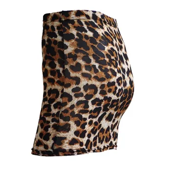 CHAMSGEND Leopard Bodycon Daļa Seksīgu Sieviešu Augsto Vidukli Slim Mini Svārki Virs Ceļa Garums Leoparda Svārki