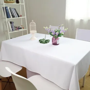 Cietā Baltu galdautu 140cmx250cm Taisnstūra mājas Galda Segums Vairumtirdzniecības Tableclothes Kāzu Gadījumā Puses Hotel Apdare