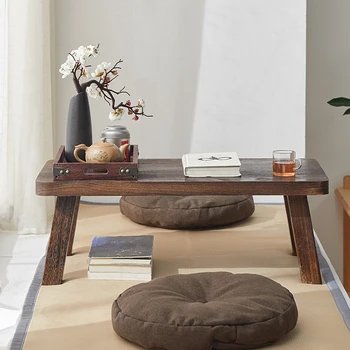 Cietā koka antīko mazs kafijas galdiņš bay logu kafijas galda Japāņu stila Tatami tējas galda vienkāršas mājas, koka mēbeles,