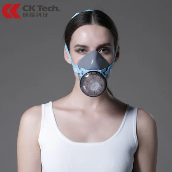 CK Tech. Silikona Anti-putekļu Masku, Elpojošs Industriālie Putekļu Bīstamības Tīrīšanas Slīpēšanas Ogļu Raktuves Darba Aizsardzības Maska