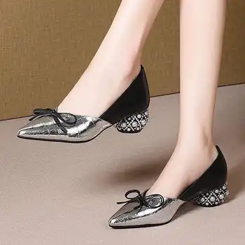 Cresfimix zapatos mujer de sieviešu modes pelēks augstas kvalitātes puses kvadrātveida papēdi sūkņi dāma cool plus lieluma nakts klubs kurpes a6511
