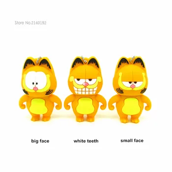 Cute Karikatūra Garfield USB flash drive 4gb 8gb16gb 32gb U stick reālās spējas Pendrives labākā Dāvana trīs stilu kaķis pen drive
