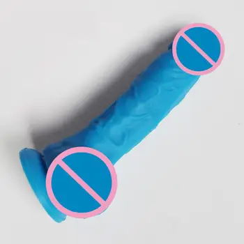 Daudzkrāsains Super Labs Izmērs 18*3.5 cm Tīra Silikona Dzimumlocekļa Reālistisks Dildo ar piesūcekni Sexy Rotaļlietas Sieviete