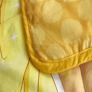 Disney skaistums un zvērs sega tiwn lieluma baby girl kokvilnas 3d princese bell dzeltens gultas segtu plānas paklāja karaliene veļa