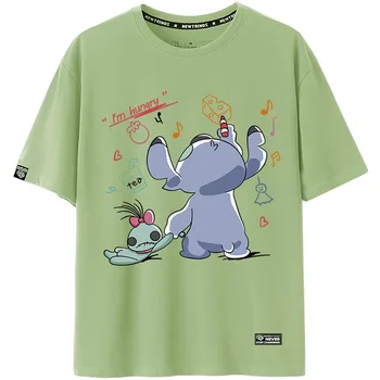 Disney T-Krekls Modes Dūriens Maz Karikatūra Briesmonis Vēstuli Izdrukāt Īsām Piedurknēm Unisex Pāriem Sieviešu T-Krekls Kokvilnas Topi 8 Krāsas