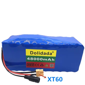 Dolidada XT60 interfeiss 36V akumulators, 10S4P 48Ah akumulatoru bloks 500W augstas jaudas akumulatora 42V48000mAh Ebike elektrisko velosipēdu, BMS