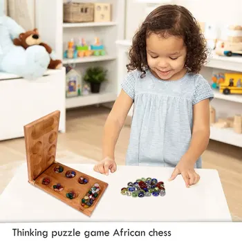 Domā Puzzle Spēle Daļiņas Atgriešanās Āfrikas Gem Šaha Mancala Bērniem Valde Darbības Stratēģija Spēles Bērnu Rotaļlietas
